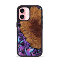 iPhone 16 Wood Phone Case - Sheryl (Purple, 802172)