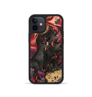 iPhone 12 mini Wood Phone Case - Ensley (Red, 802173)