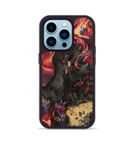 iPhone 14 Pro Wood Phone Case - Ensley (Red, 802173)