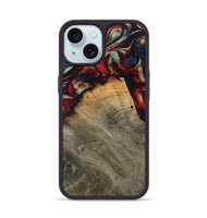 iPhone 15 Wood Phone Case - Marlon (Red, 802175)