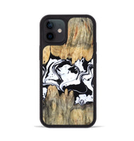 iPhone 12 Wood Phone Case - Norris (Black & White, 802176)