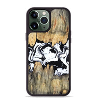 iPhone 13 Pro Max Wood Phone Case - Norris (Black & White, 802176)