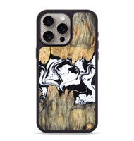 iPhone 15 Pro Max Wood Phone Case - Norris (Black & White, 802176)