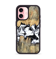 iPhone 16 Wood Phone Case - Norris (Black & White, 802176)