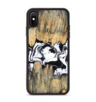 iPhone Xs Max Wood Phone Case - Norris (Black & White, 802176)