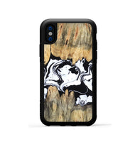 iPhone Xs Wood Phone Case - Norris (Black & White, 802176)