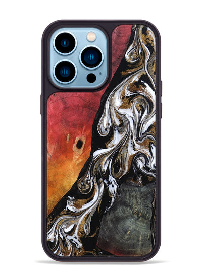 iPhone 14 Pro Max Wood Phone Case - Drake (Black & White, 802177)