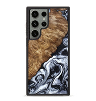 Galaxy S23 Ultra Wood Phone Case - Jayson (Black & White, 802178)