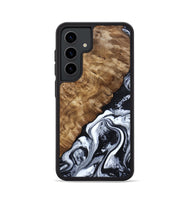 Galaxy S24 Wood Phone Case - Jayson (Black & White, 802178)