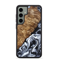 Galaxy S24 Plus Wood Phone Case - Jayson (Black & White, 802178)