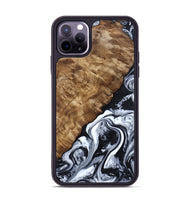 iPhone 11 Pro Max Wood Phone Case - Jayson (Black & White, 802178)