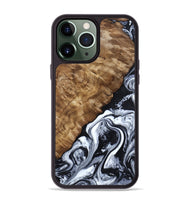 iPhone 13 Pro Max Wood Phone Case - Jayson (Black & White, 802178)
