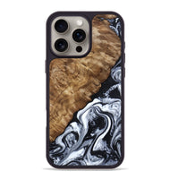 iPhone 16 Pro Max Wood Phone Case - Jayson (Black & White, 802178)