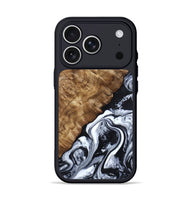 iPhone 17 Pro Wood Phone Case - Jayson (Black & White, 802178)