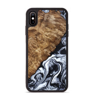 iPhone Xs Max Wood Phone Case - Jayson (Black & White, 802178)