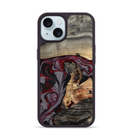 iPhone 15 Wood Phone Case - Velvet (Red, 802191)