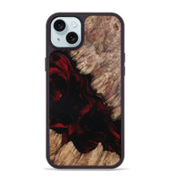 iPhone 15 Plus Wood Phone Case - Adelia (Red, 802193)