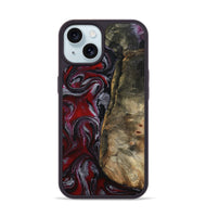 iPhone 15 Wood Phone Case - Cierra (Red, 802194)