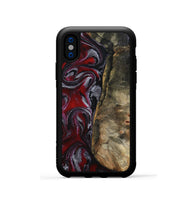 iPhone Xs Wood Phone Case - Cierra (Red, 802194)