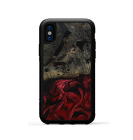 iPhone Xs Wood Phone Case - Merry (Red, 802195)