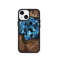 iPhone 13 mini Wood Phone Case - Miriam (Blue, 802349)