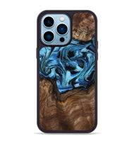 iPhone 14 Pro Max Wood Phone Case - Miriam (Blue, 802349)