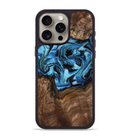 iPhone 15 Pro Max Wood Phone Case - Miriam (Blue, 802349)