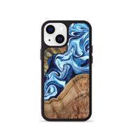 iPhone 13 mini Wood Phone Case - Wade (Blue, 802350)