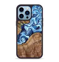 iPhone 14 Pro Max Wood Phone Case - Wade (Blue, 802350)