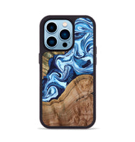 iPhone 14 Pro Wood Phone Case - Wade (Blue, 802350)