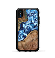 iPhone Xs Wood Phone Case - Wade (Blue, 802350)