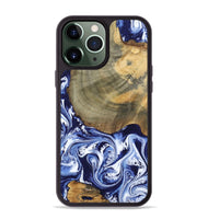 iPhone 13 Pro Max Wood Phone Case - Isabel (Blue, 802351)
