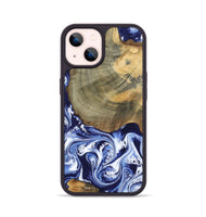 iPhone 14 Wood Phone Case - Isabel (Blue, 802351)