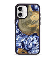 iPhone 16 Plus Wood Phone Case - Isabel (Blue, 802351)