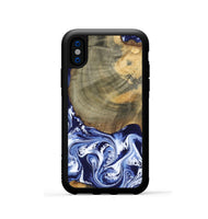 iPhone Xs Wood Phone Case - Isabel (Blue, 802351)