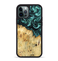 iPhone 12 Pro Max Wood Phone Case - Novalee (Green, 802363)