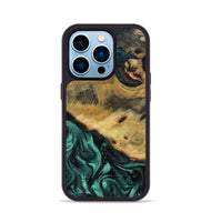 iPhone 14 Pro Wood Phone Case - Gavyn (Green, 802375)