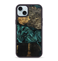 iPhone 15 Plus Wood Phone Case - Jalisa (Green, 802376)
