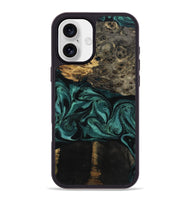 iPhone 16 Plus Wood Phone Case - Jalisa (Green, 802376)