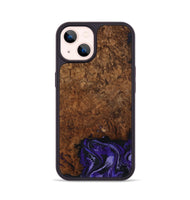 iPhone 14 Wood Phone Case - Simone (Purple, 802380)