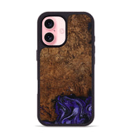 iPhone 16 Wood Phone Case - Simone (Purple, 802380)