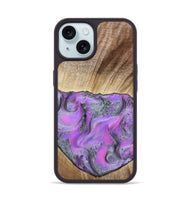 iPhone 15 Wood Phone Case - Jailene (Purple, 802381)