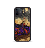 iPhone 12 mini Wood Phone Case - Claud (Red, 802382)