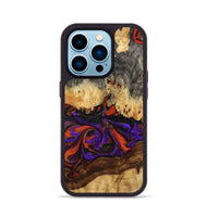 iPhone 14 Pro Wood Phone Case - Claud (Red, 802382)
