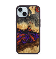 iPhone 15 Wood Phone Case - Claud (Red, 802382)