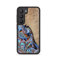 Galaxy S23 Wood Phone Case - Treva (Teal & Gold, 802411)