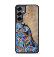 Galaxy S25 Plus Wood Phone Case - Treva (Teal & Gold, 802411)