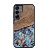 Galaxy S25 Plus Wood Phone Case - Irving (Teal & Gold, 802412)
