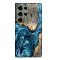 Galaxy S24 Ultra Wood Live Edge Phone Case - Hailey (Blue, 802427)