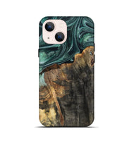 iPhone 13 mini Wood Live Edge Phone Case - Dovie (Green, 802431)
